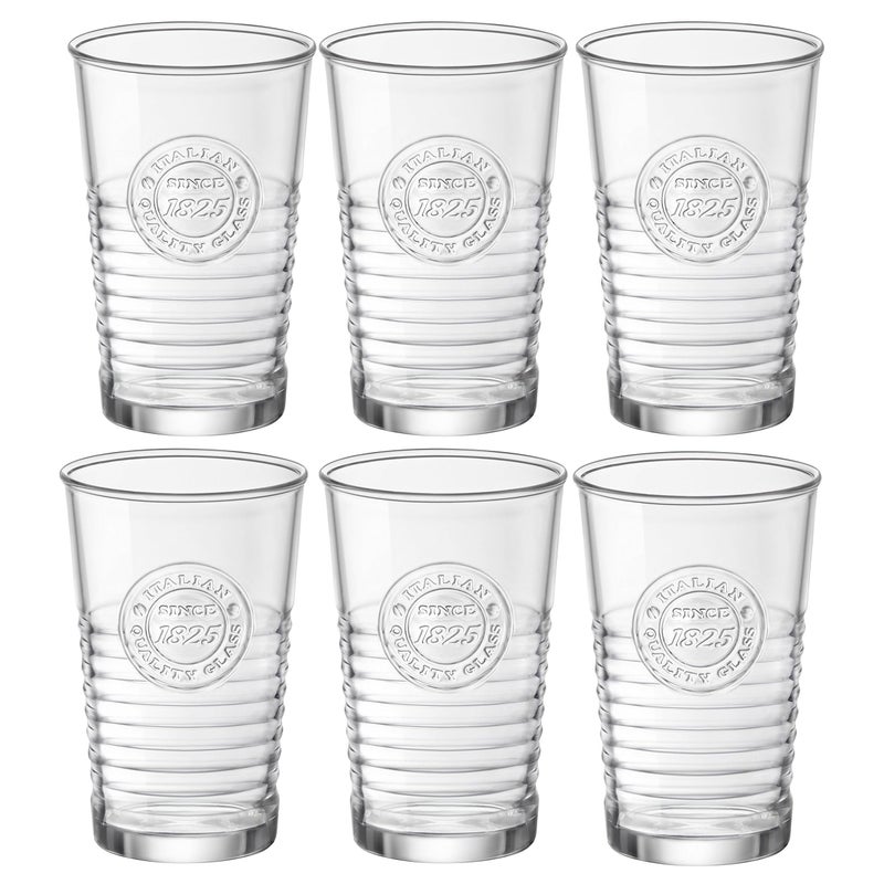 Bormioli Rocco Officina1825 Water Glasses (Set of 6), 11 oz, Clear - Image 1